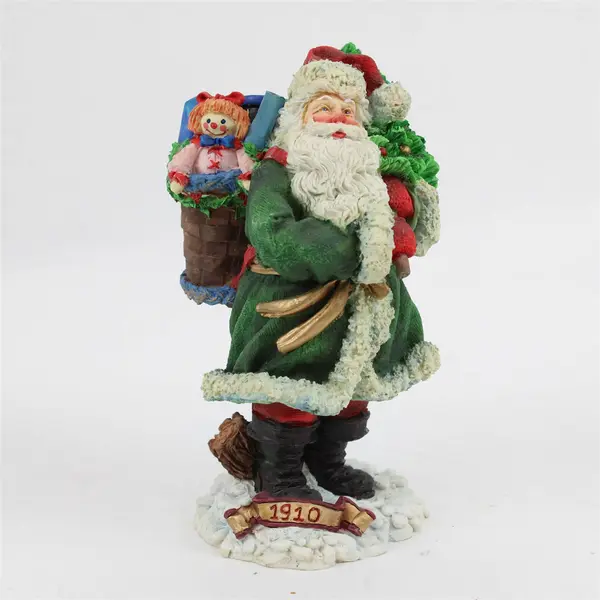 1994 Roman Inc Santa Claus Figurine Basket Christmas Tree 1910