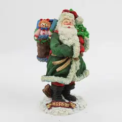 1994 Roman Inc Santa Claus Figurine Basket Christmas Tree 1910