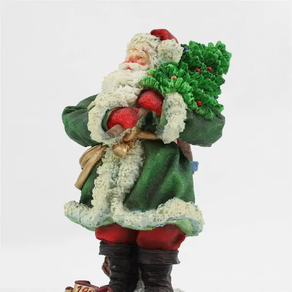 1994 Roman Inc Santa Claus Figurine Basket Christmas Tree 1910