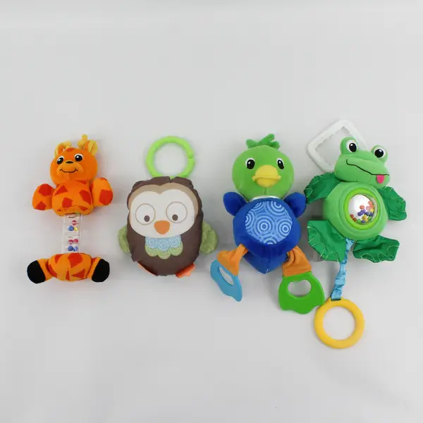 Lot of 4 Baby Einstein Developmental Baby Toys Assorted Mixed Plush Rattles