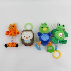Lot of 4 Baby Einstein Developmental Baby Toys Assorted Mixed Plush Rattles
