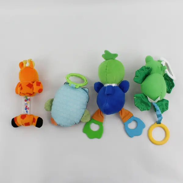 Lot of 4 Baby Einstein Developmental Baby Toys Assorted Mixed Plush Rattles