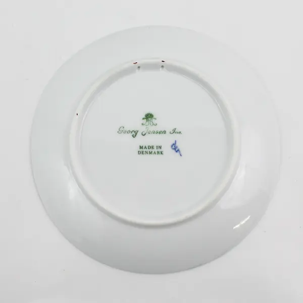 Vtg Georg Jensen 1974 Mother's Day Mars Dag Plate Denmark Blue White 6.75”