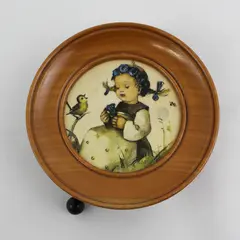 Reuge Hummel The Botanist Girl  Hanging Wall Plaque Music Box Not Working