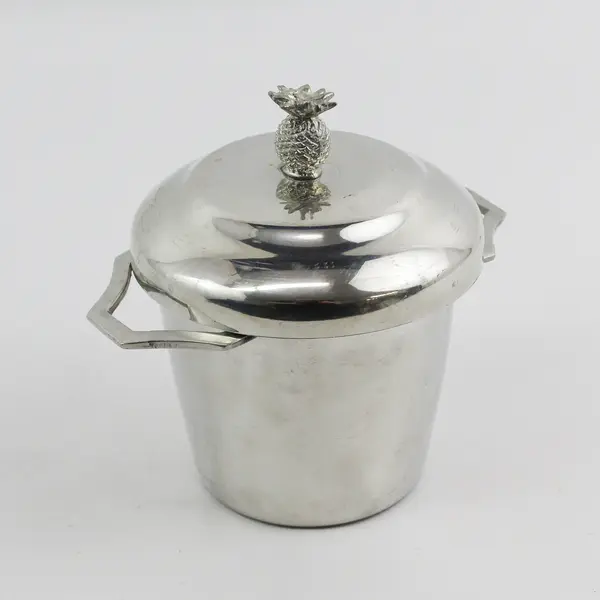 Vintage MCM THE KING'S PEWTER Pewter Sugar Bowl Pineapple Finial
