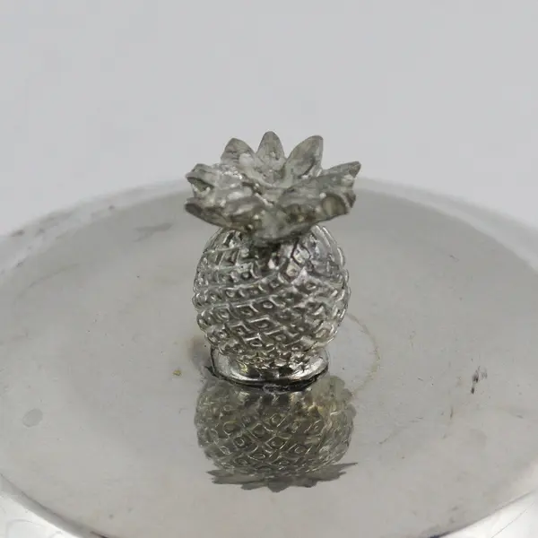 Vintage MCM THE KING'S PEWTER Pewter Sugar Bowl Pineapple Finial