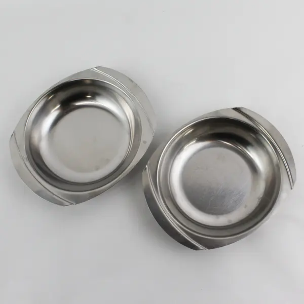 Lot Of 2 Oval Stainless Steel Serving Bowls Made In India 9.25 x 7.75"