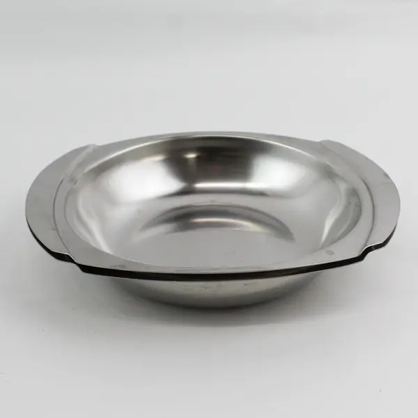 Lot Of 2 Oval Stainless Steel Serving Bowls Made In India 9.25 x 7.75"