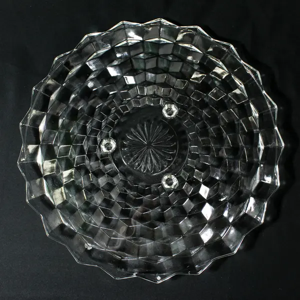 Vintage Fostoria American 3 Toed  Cake Plate 12"