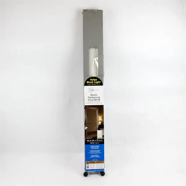 Mainstays White Room Darkening Vinyl Blinds 34" x 72"