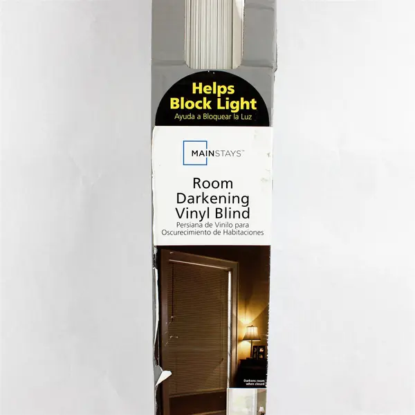 Mainstays White Room Darkening Vinyl Blinds 34" x 72"