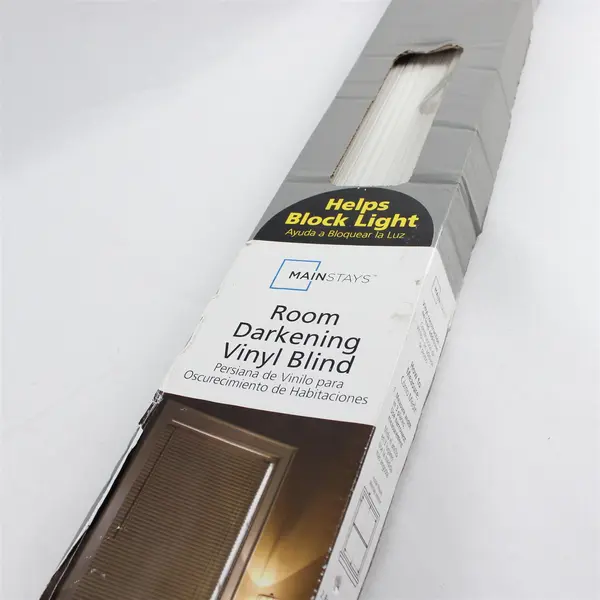 Mainstays White Room Darkening Vinyl Blinds 34" x 72"