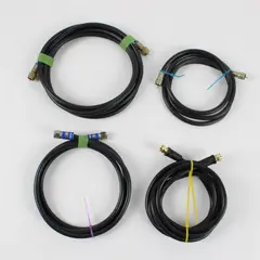 Lot of 4 Coaxial Cables Various Sizes - Pre-Owned, Untested