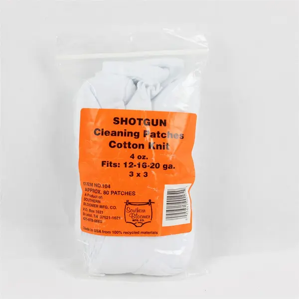 Cotton Knit Shotgun Cleaning Patches For 12, 16, and 20 Gauge
