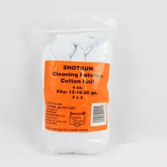 Cotton Knit Shotgun Cleaning Patches For 12, 16, and 20 Gauge