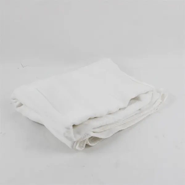 White Damask Rectangular Tablecloth 52" x 80" FLAWED