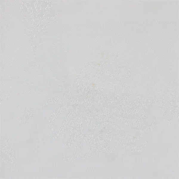 White Damask Rectangular Tablecloth 52" x 80" FLAWED