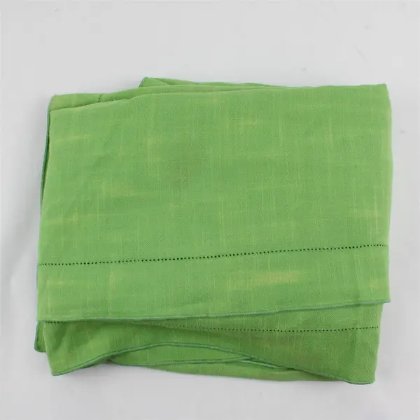 Lime Green Synthetic Fiber Rectangular Tablecloth 56" x 96" FLAWED
