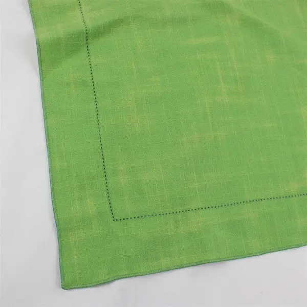 Lime Green Synthetic Fiber Rectangular Tablecloth 56" x 96" FLAWED