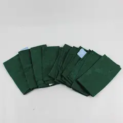 Set of 8 Wedgwood Forest Green Damask Napkins 19" Square