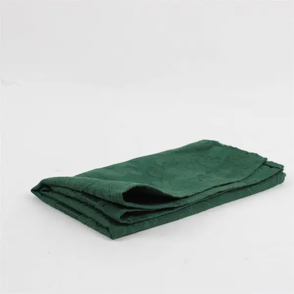 Set of 8 Wedgwood Forest Green Damask Napkins 19" Square