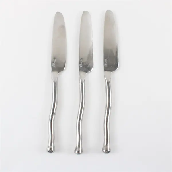 Lot of 3 Gibson Polished Contour Dinner Knives