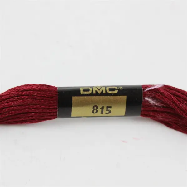 Lot of 8 Vintage Skeins Red and Burgundy DMC Cotton Thread 8.7 yds.