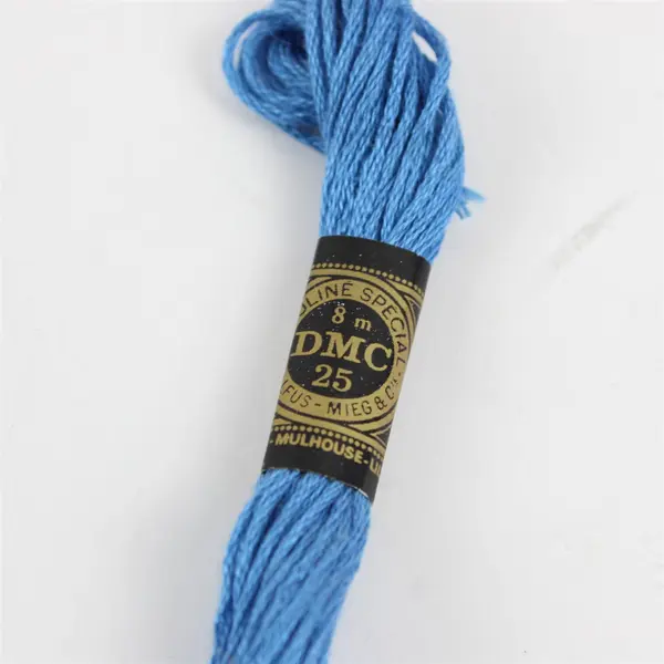 Lot of 18 Vintage DMC J&P Coats Blue and Mint Green Cotton Embroidery Floss  