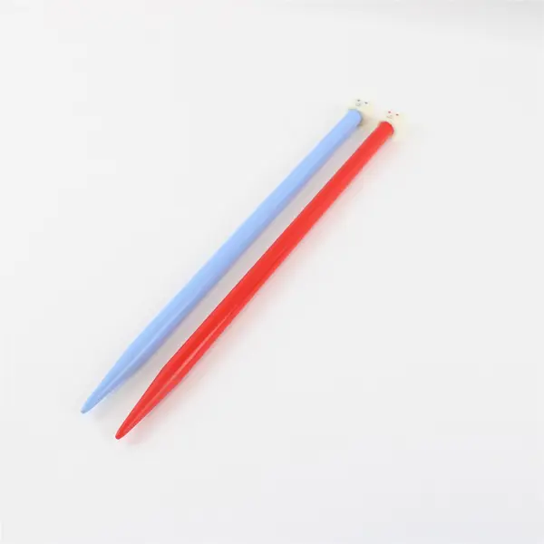 Lot of 3 Pairs Plastic Knitting Needles Size 7 9 15