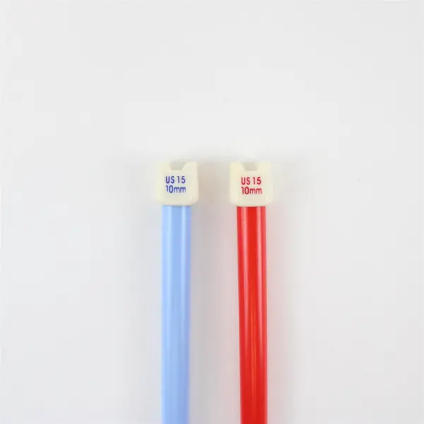 Lot of 3 Pairs Plastic Knitting Needles Size 7 9 15