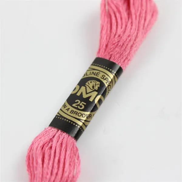 Lot of 10 Vintage Skeins DMC Cotton Thread Shades of Pink 9 yds.