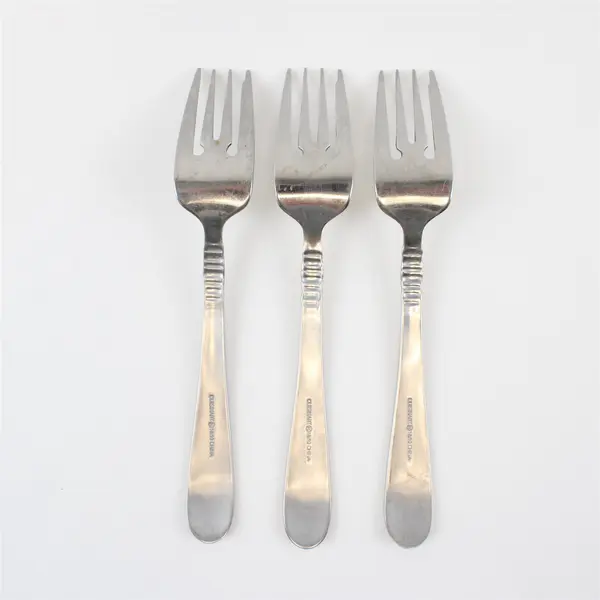 Set of 3 Cuisinart Satin Americana 18/10 Stainless Salad Forks