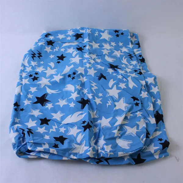 IKEA Blue White Black Star Pillowcase & Twin Flat Sheet Lot of 2