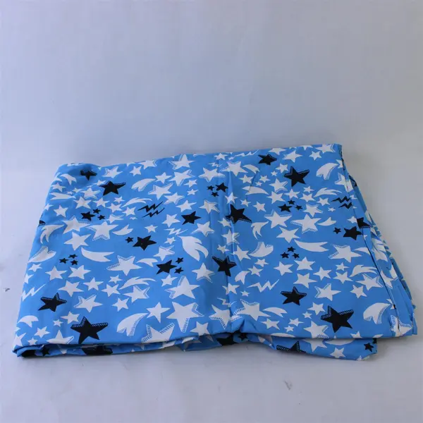 IKEA Blue White Black Star Pillowcase & Twin Flat Sheet Lot of 2