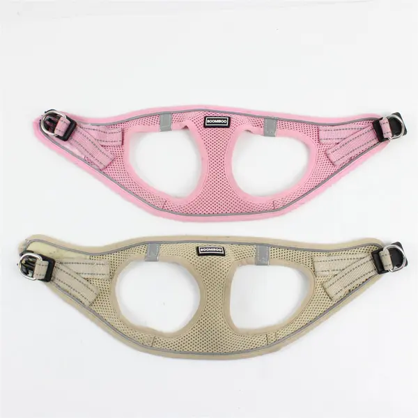 Lot of 2 Boomiboo Dog Harnesses Size Small Pink Beige
