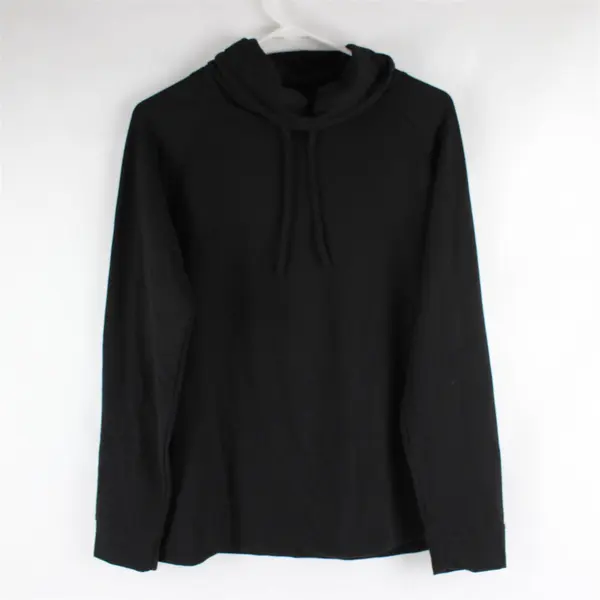 32 Degrees Heat Black Drawstring Cowl Neck Activewear Pullover Women's Medium