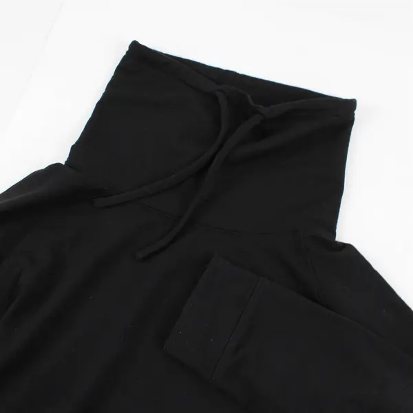 32 Degrees Heat Black Drawstring Cowl Neck Activewear Pullover Women's Medium