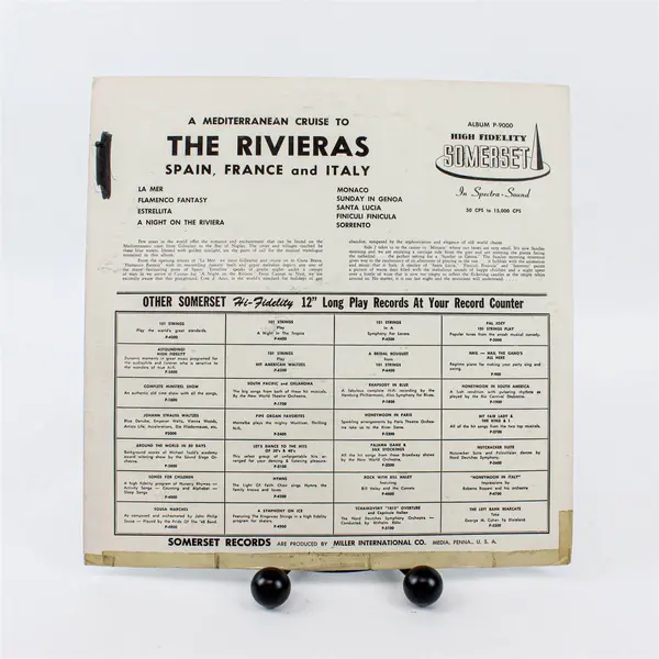 101 Strings The Rivieras On A Mediterranean Cruise 12" Vinyl Record