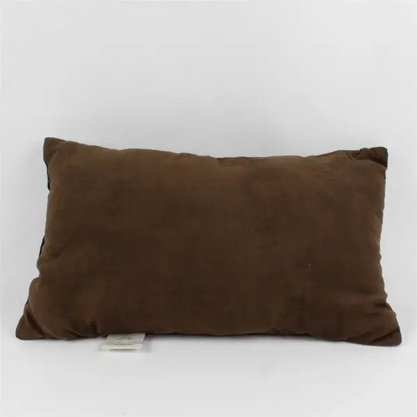 E & E Co. Brown and Mint Green Rectangular Throw Pillow 11" x 19"