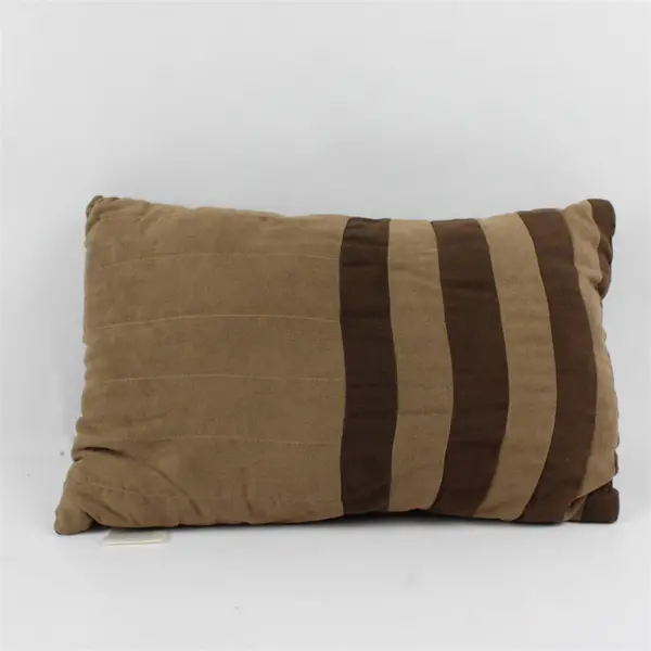 Gramercy Park Brown Striped Rectangular Throw Pillow 11" x 17"