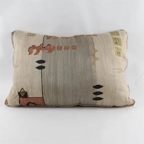 Beige Rectangular Decorative Throw Pillow 14" x 21"