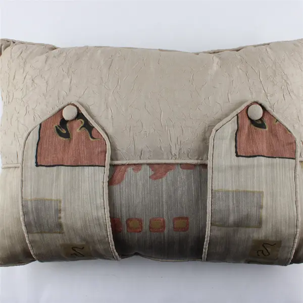 Beige Rectangular Decorative Throw Pillow 14" x 21"