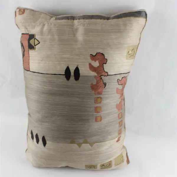 Beige Rectangular Decorative Throw Pillow 14" x 21"
