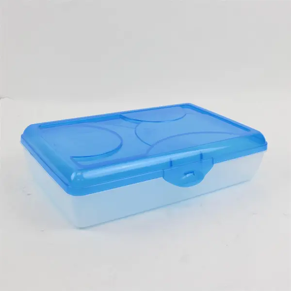 Sterilite 1729 School Supply Box Blue Lid Organizer