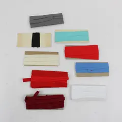 Lot of 9 Double Fold Bias Tape Assorted Colors Sewing Trim
