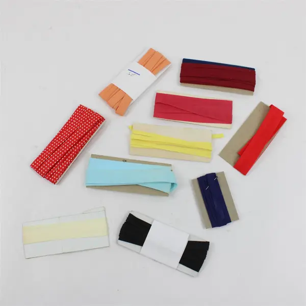 Lot of 10 Double Fold Bias Tape Assorted Colors Sewing Trim