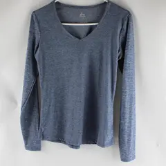 RBX Blue V-Neck Long-Sleeved Activewear Shirt Women's Small
