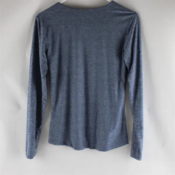 RBX Blue V-Neck Long-Sleeved Activewear Shirt Women's Small
