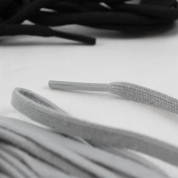 Lot of 9 Assorted Pairs Shoelaces White Black Brown Gray 36-66in