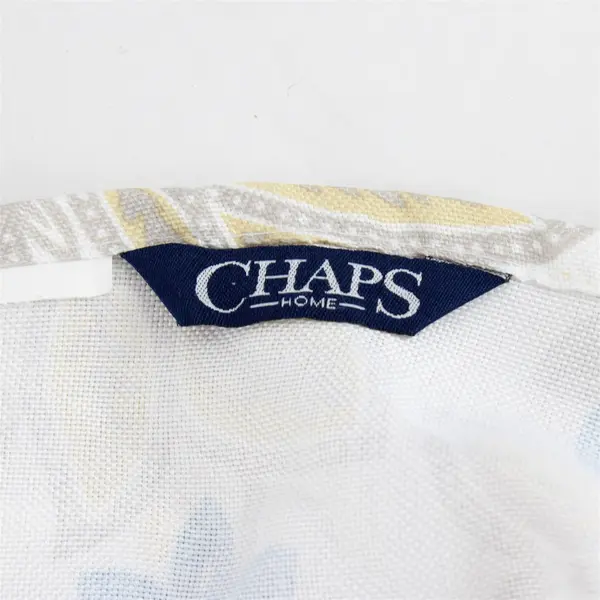 CHAPS Home Lot 2 Oval Patterned White Tablecloths 72x78 75x76 Stained